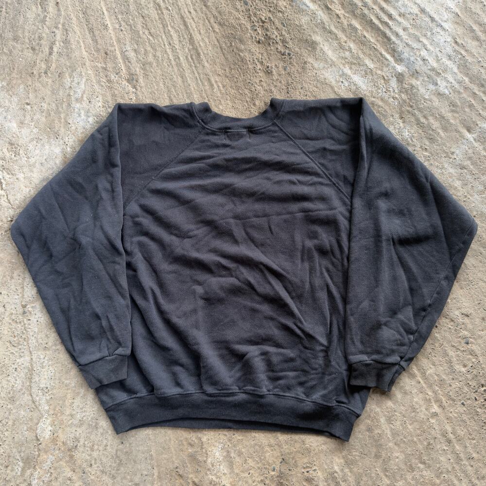 VINTAGE 90S NATIVE AMERICAN TRIBAL SWEATSHIRT CREWNECK RAGLAN BLACK MENS LARGE - Picture 3 of 5